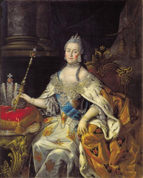 Portrait of Catherine II, 1760 - Олексій Антропов