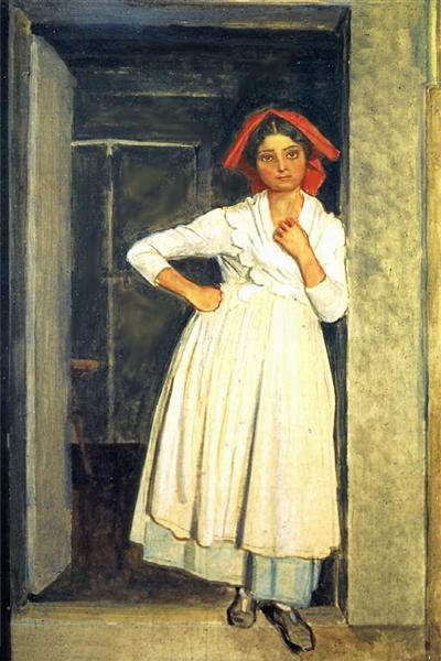 A girl from Albano standing in the doorway - Alexander Ivanov