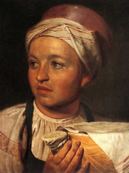 Girl with Milk, 1824 - Alexei Gawrilowitsch Wenezianow