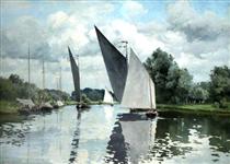 On the Bure at Wroxham - Alfred Parsons