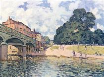 Bridge of Hampton Road - Alfred Sisley