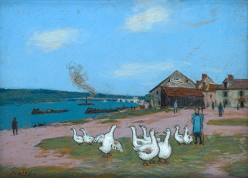 Village of Saint Mammès, c.1898 - Alfred Sisley