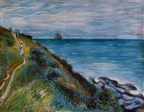 On the Cliffs, Langland Bay, Wales - Alfred Sisley