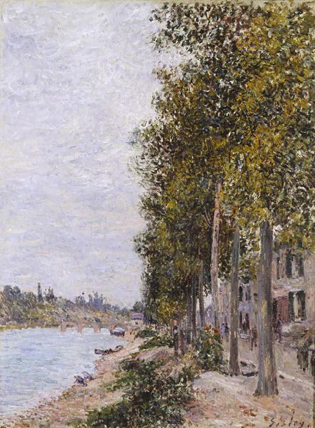 Road Along the Seine at Saint Mammes, c.1880 - Alfred Sisley