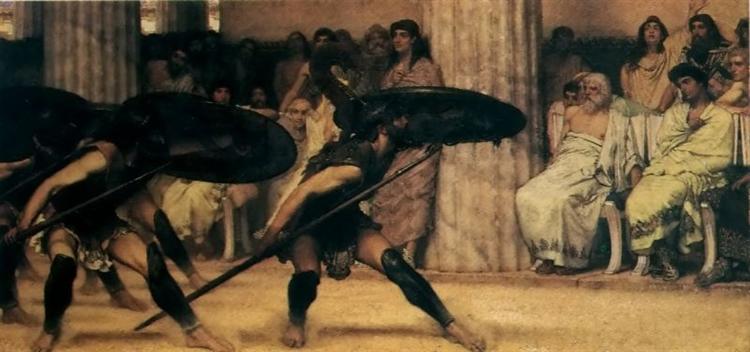 Танец Пиррихий, 1869 - Лоуренс Альма-Тадема