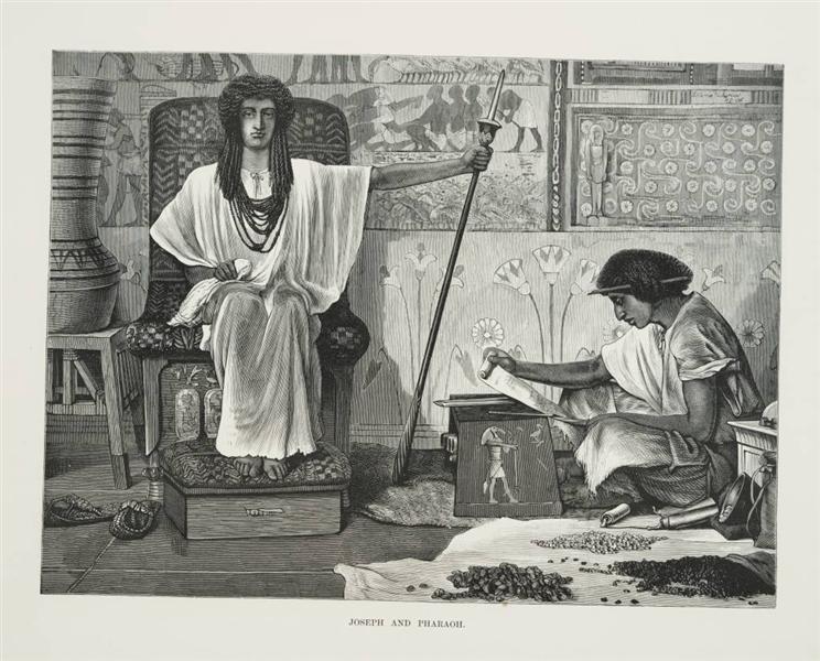 Depiction of Joseph reading to the Pharaoh, 1878 - Sir Lawrence Alma-Tadema