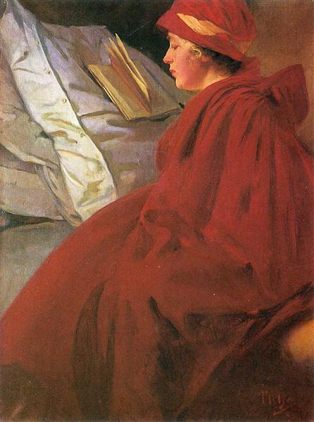 The Red Cape, 1902 - 慕夏