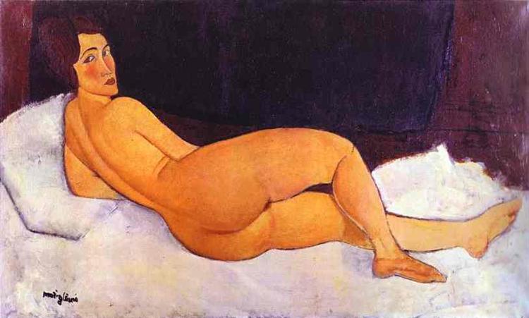 Nude Looking over Her Right Shoulder, 1917 - Amedeo Modigliani