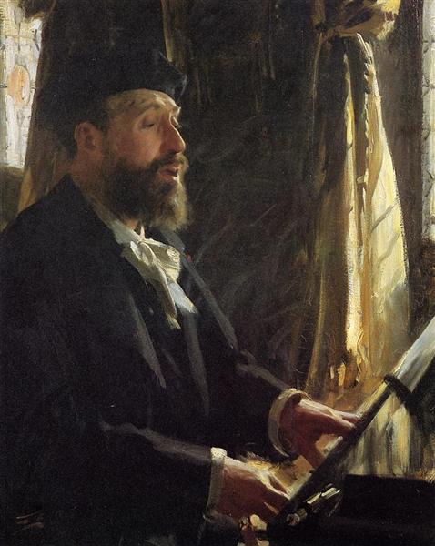 A Portrait of Jean Baptiste Faure, 1891 - 安德斯·佐恩