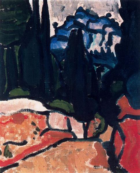 The Cypresses at Cassis, 1907 - André Derain