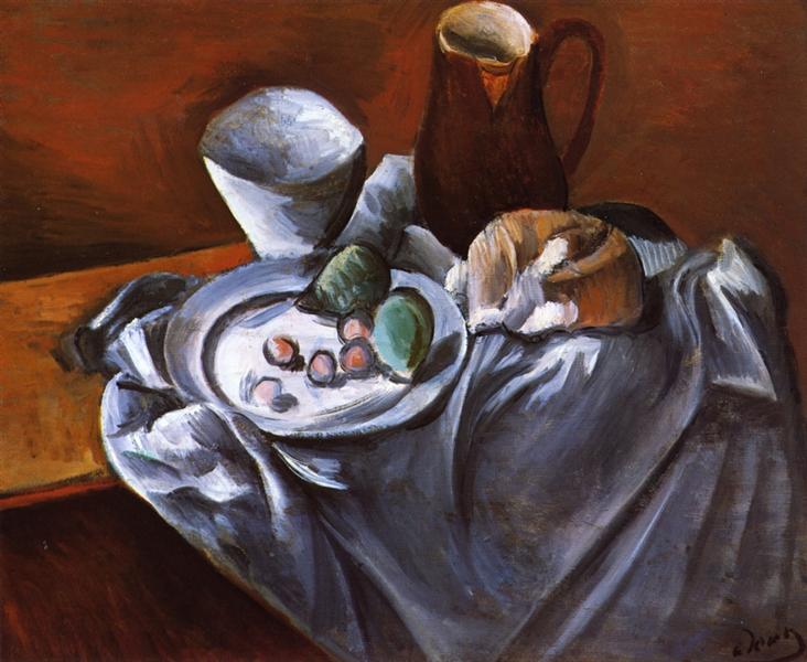 Still LIfe with Pears and Indian Bowl, c.1912 - 安德列·德兰