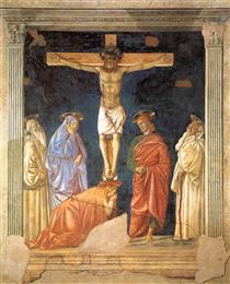 Crucifixion and Saints - 安德里亞·德爾·卡斯塔紐