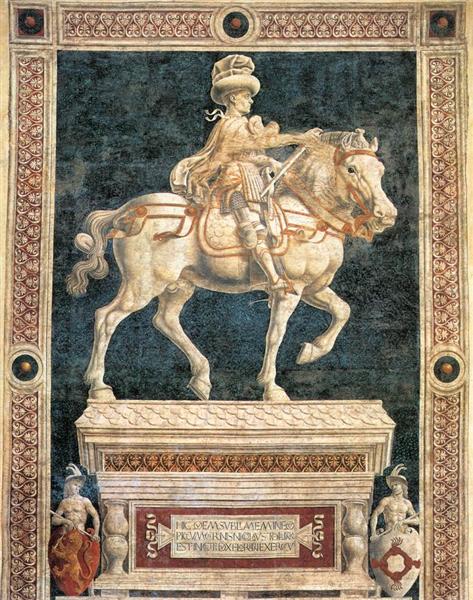 Equestrian monument to Niccolo da Tolentino, 1456 - Андреа дель Кастаньйо