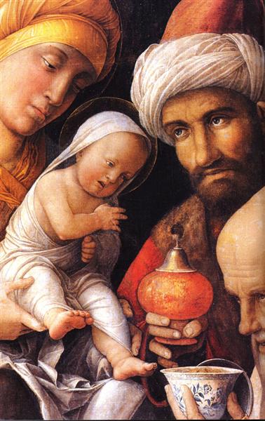 Поклоніння волхвів (деталь), c.1495 - c.1505 - Андреа Мантенья