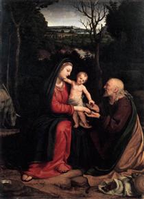 Rest during the Flight to Egypt - Andrea Solario