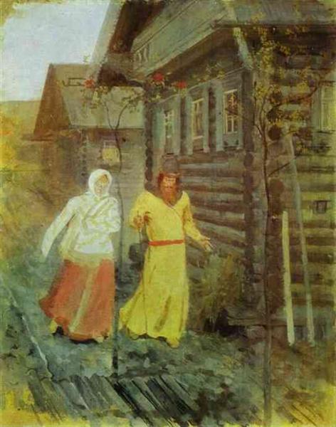 In the Village, 1902 - Andrei Riabushkin