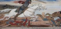 Prince Ukhtomsky in the Battle with Tartars at Volga in 1469 - Андрій Рябушкін