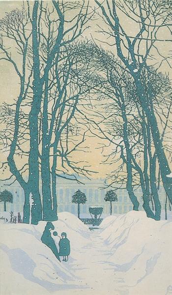 Petersburg. The Summer Garden in winter., 1902 - Anna Ostroumova-Lebedeva