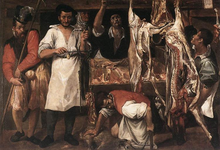Butcher's Shop, c.1583 - Аннибале Карраччи