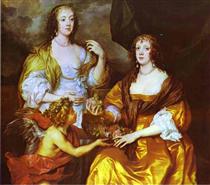 Lady Elizabeth Thimbleby and Dorothy, Viscountess Andover - 范戴克