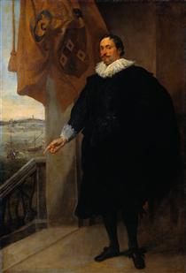 Portrait de Nicolaes van der Borght. Merchant d'Anvers - Antoine van Dyck