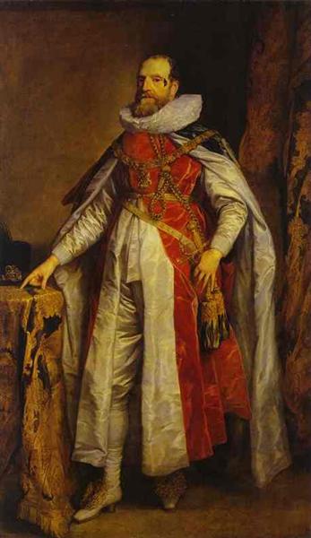 Портрет Генри Анверса, графа Данби, как рыцаря Ордена Подвязки, c.1630 - Антонис ван Дейк