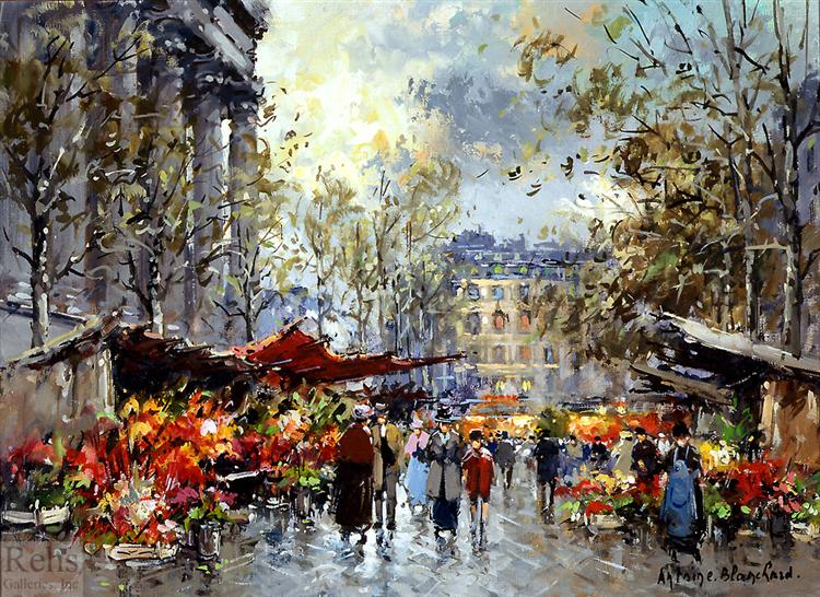 Flower market Madeleine - Антуан Бланшар