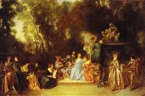 Party in the Open Air - Antoine Watteau