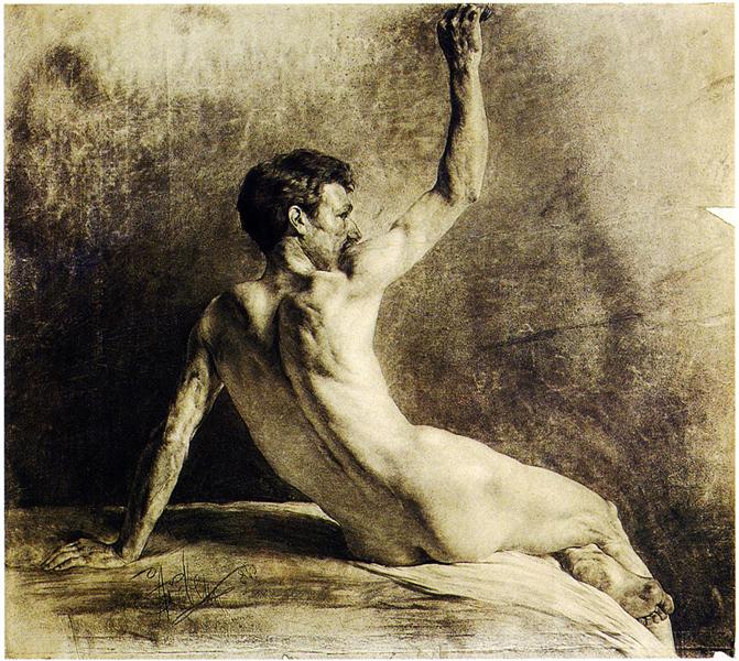 Study of a man, 1886 - Anton Azbe