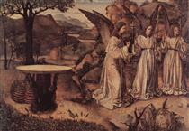 Abraham Served by Three Angels - Antonello da Messina