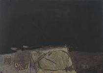 Grey and Green Painting - Antoni Tàpies