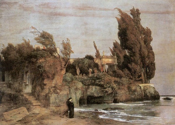 Villa by the Sea, c.1865 - Арнольд Бёклин