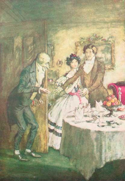 It's I, your uncle Scrooge. I have come to dinner. Will you let me in, Fred - Arthur Rackham