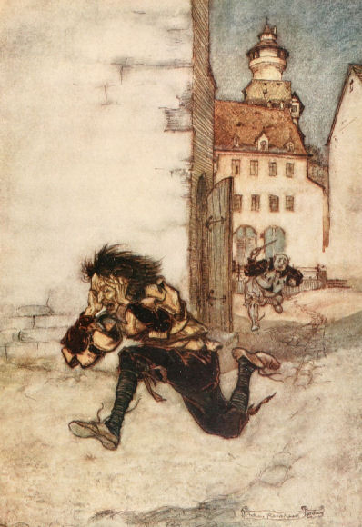 Then he ran after him, still holding the carving-knife, and cried, ‘Only one, only one!’ - Arthur Rackham
