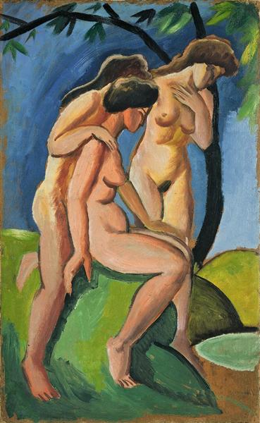 Three Nudes, 1913 - 奧古斯特·馬克