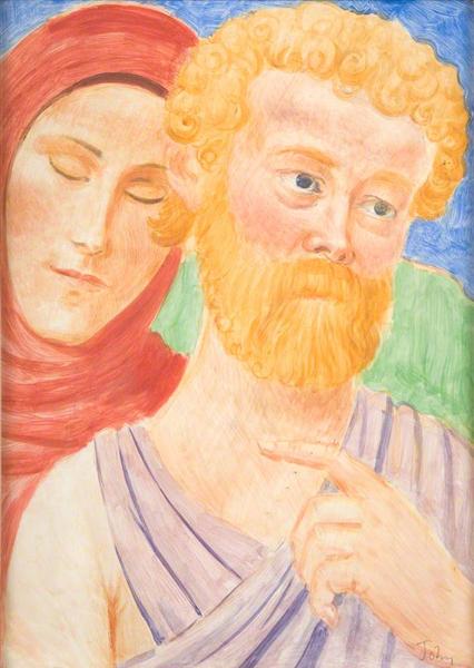 Two Disciples, 1911 - Огастес Эдвін Джон