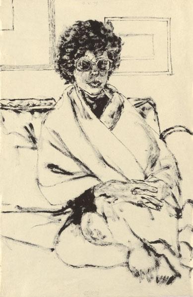 Anne in Shawl and Dark Glasses, 1979 - Avigdor Arikha