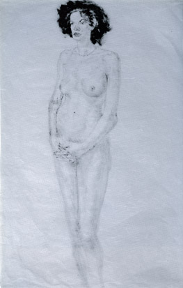 Standing Nude Woman with Crossed Fingers, 1988 - Авігдор Аріха