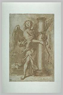 Angel with the instruments of whipping - Bartolome Esteban Murillo