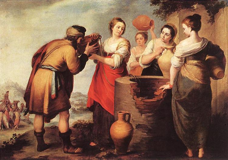 Rebecca and Eliezer, c.1660 - 巴托洛梅·埃斯特萬·牟利羅