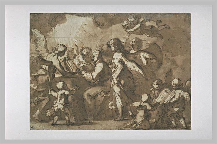 Saint Francis and Angels - Bartolomé Esteban Murillo