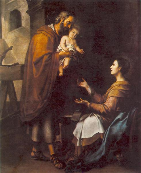 The Holy Family, c.1660 - Бартоломео Естебан Мурільйо