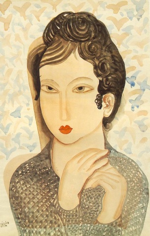 Portrait of a Woman with Black Hair, 1938 - Bela Kadar