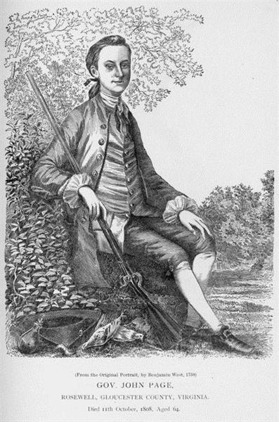 Gov. John Page of Virginia, Rosewell Plantation, Gloucester County, Virginia - Бенджамін Вест
