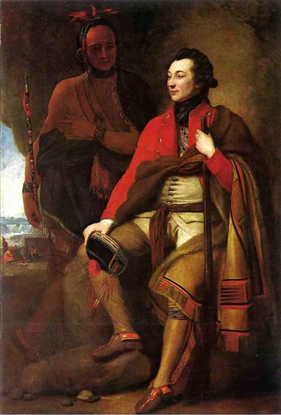 Portrait of Colonel Guy Johnson and Karonghyontye, 1776 - 本杰明·韦斯特