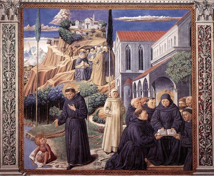 The Parable of the Holy Trinity and the Visit to the Monks of Mount Pisano, 1464 - 1465 - Benozzo Gozzoli