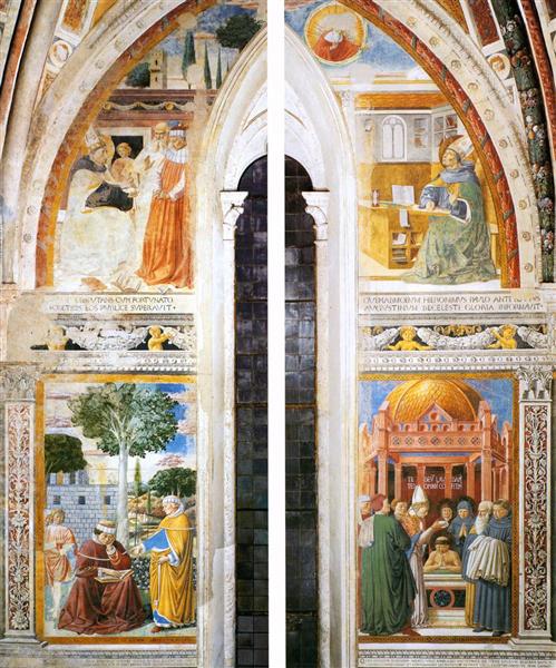 Upper Portions of the East (window) Wall, 1464 - 1465 - Беноццо Гоццолі