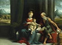 Madonna and Child and St Jerome - Benvenuto Tisi