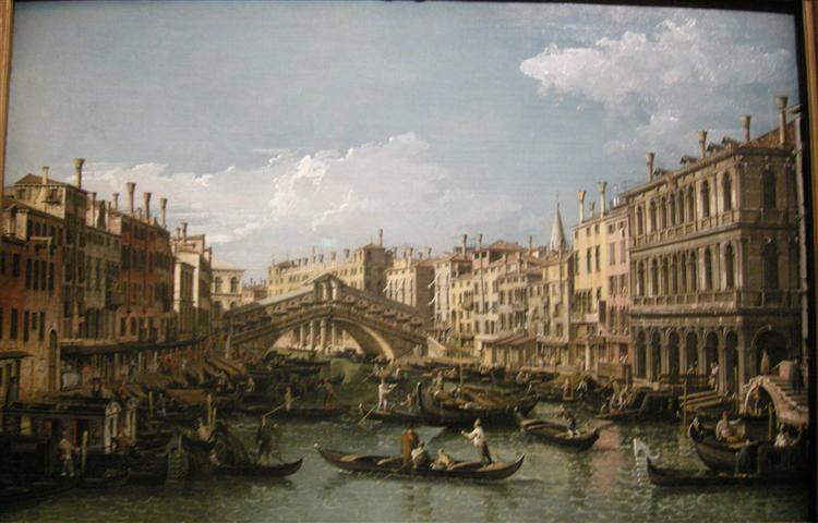 Grand canal, view from north, 1738 - Белотто Бернардо