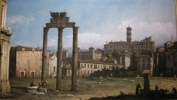 Ruins of the Forum, Rome, 1743 - Белотто Бернардо